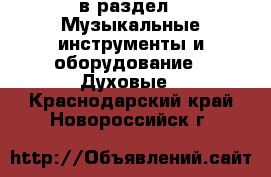  в раздел : Музыкальные инструменты и оборудование » Духовые . Краснодарский край,Новороссийск г.